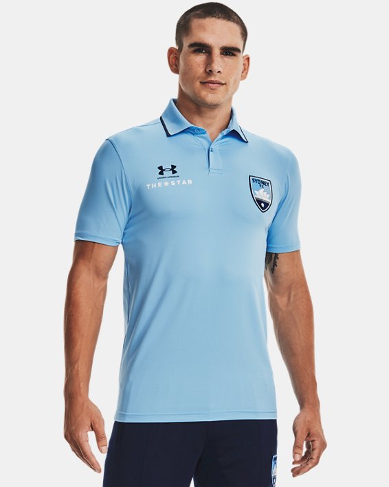 Men's SFC 21/22 Media Polo in Blue image number 0